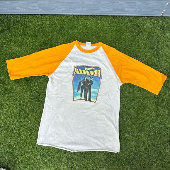 Vintage 1979 Eon Productions Ltd Moonraker James Bond Shirt‎ Size Large Raglan - Picture 1 of 13
